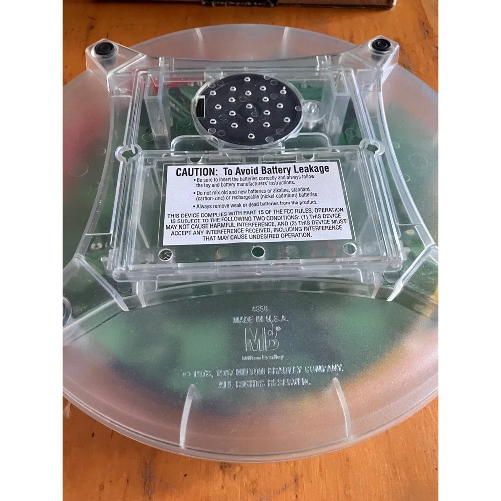 Milton Bradley Simon Game Clear 1997 Translucent Electronic Memory Toy READ